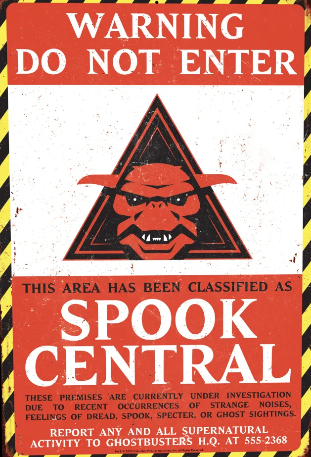Ghostbusters - Spook Central Metal Sign