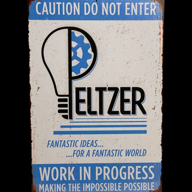 Gremlins Peltzer Workshop Metal Sign